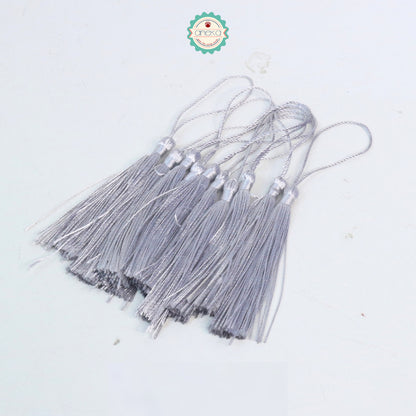 KATALOG - [10 PCS] Tassel Aksesoris / Polyester Silk Fringe Brush Tassels /  With Loop For Jewelry Making Souvenir / Bookmarks / Diy Craft Accessories