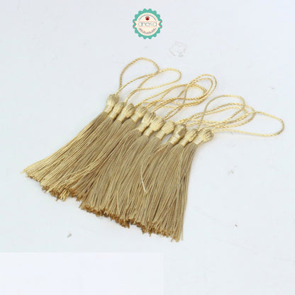 KATALOG - [10 PCS] Tassel Aksesoris / Polyester Silk Fringe Brush Tassels /  With Loop For Jewelry Making Souvenir / Bookmarks / Diy Craft Accessories