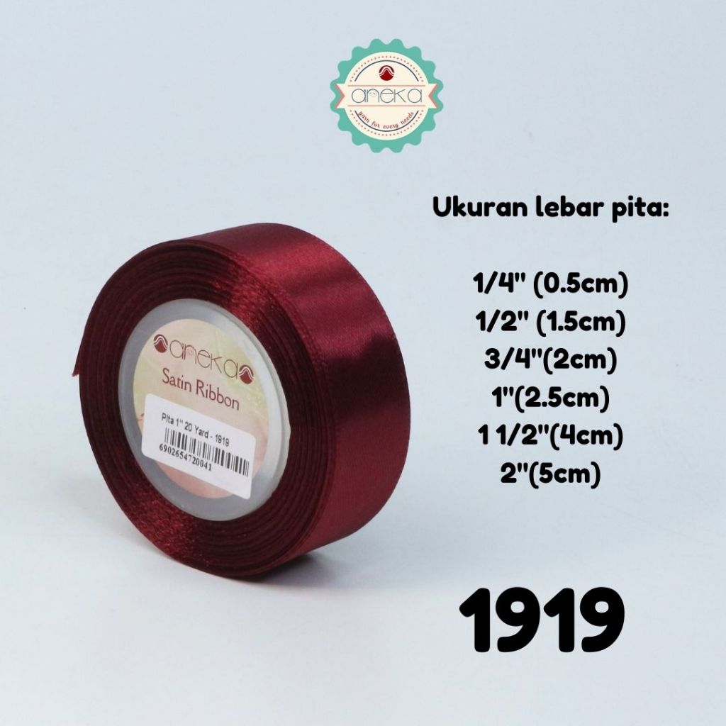 KATALOG - [20 YARD / ROLL] Pita Satin / Satin Silk Ribbon 1 1/2"  - 4 cm