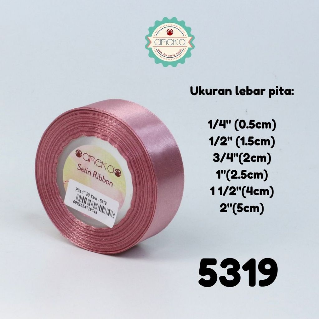 KATALOG - [20 YARD / ROLL] Pita Satin / Satin Silk Ribbon 1 1/2"  - 4 cm