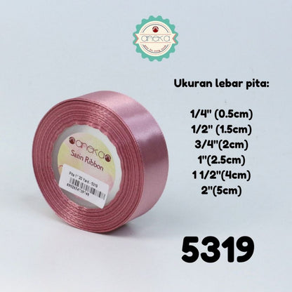 KATALOG - [20 YARD / ROLL] Pita Satin / Satin Silk Ribbon 1/2" - 1.2 cm