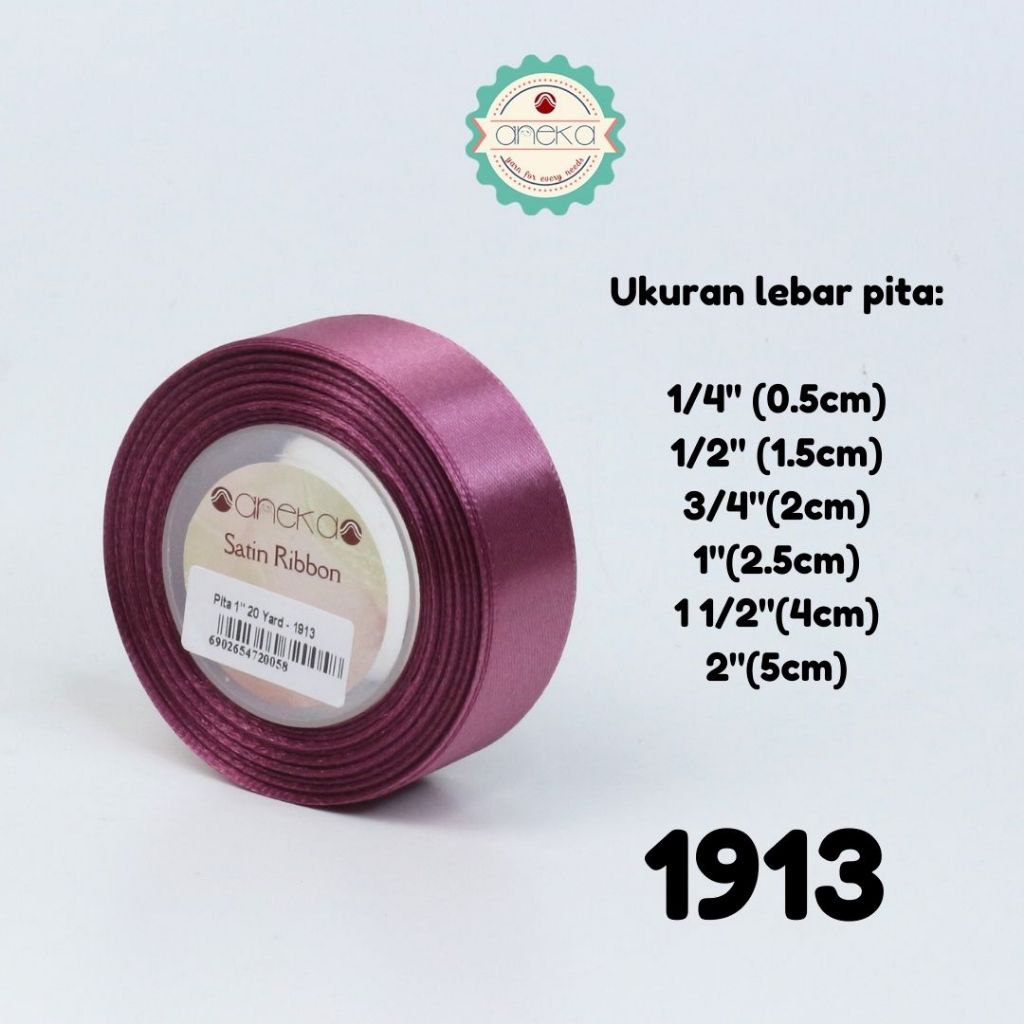 KATALOG - [20 YARD / ROLL] Pita Satin / Satin Silk Ribbon 1 1/2"  - 4 cm
