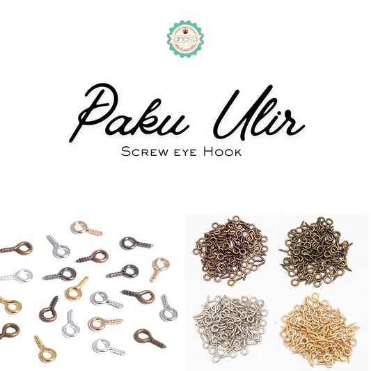 ANEKA - [200 PCS] Paku Ulir / Pin Mata / Sekrup Kecil Berulir / Screw Eye Hook