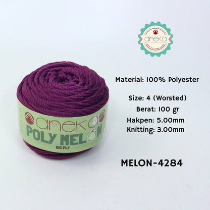 KATALOG - Benang Rajut Poly Melon Big Ply /  Polyester Crochet Knitting Yarn