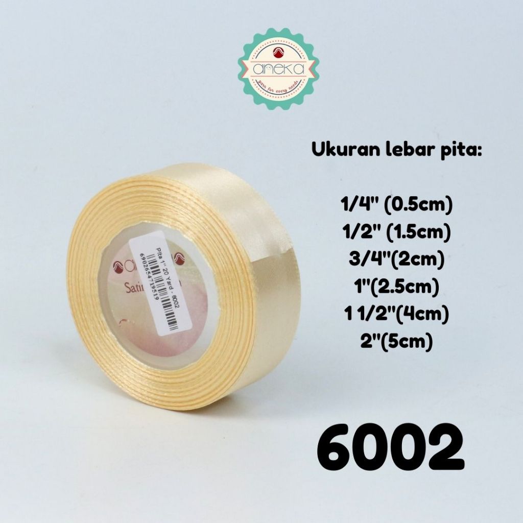 KATALOG - [20 YARD / ROLL] Pita Satin / Satin Silk Ribbon 1/2" - 1.2 cm