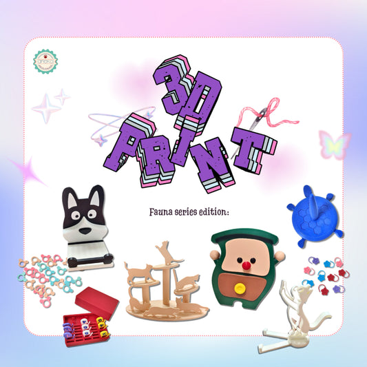 KATALOG - [PRE-ORDER] 3D Print Accessories Crochet Animals Series / Aksesoris Rajut / Kancing / Rotating Spinner / Stitch Marker / Bobbin