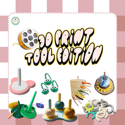 KATALOG - [PRE-ORDER] 3D Print Alat Rajut Yarn Spinner / Pemutar Benang / Yarn Holder