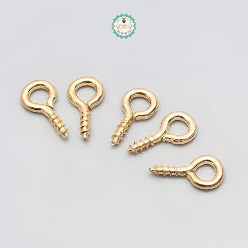 ANEKA - [200 PCS] Paku Ulir / Pin Mata / Sekrup Kecil Berulir / Screw Eye Hook
