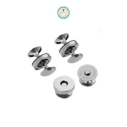 ANEKA - [2PCS] Kancing Magnet Cetet / Metal Magnetic Snaps Double Rivet Clasps Buttons