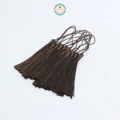 KATALOG - [10 PCS] Tassel Aksesoris / Polyester Silk Fringe Brush Tassels /  With Loop For Jewelry Making Souvenir / Bookmarks / Diy Craft Accessories