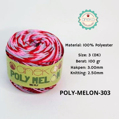 KATALOG - Benang Rajut Poly Melon Sembur / Polyester Crochet Knitting Yarn