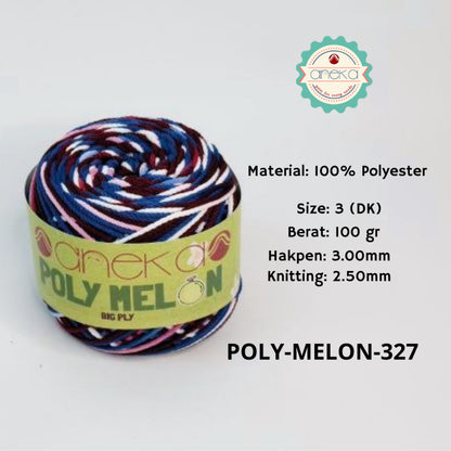 KATALOG - Benang Rajut Poly Melon Sembur / Polyester Crochet Knitting Yarn