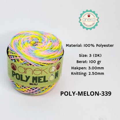 KATALOG - Benang Rajut Poly Melon Sembur / Polyester Crochet Knitting Yarn
