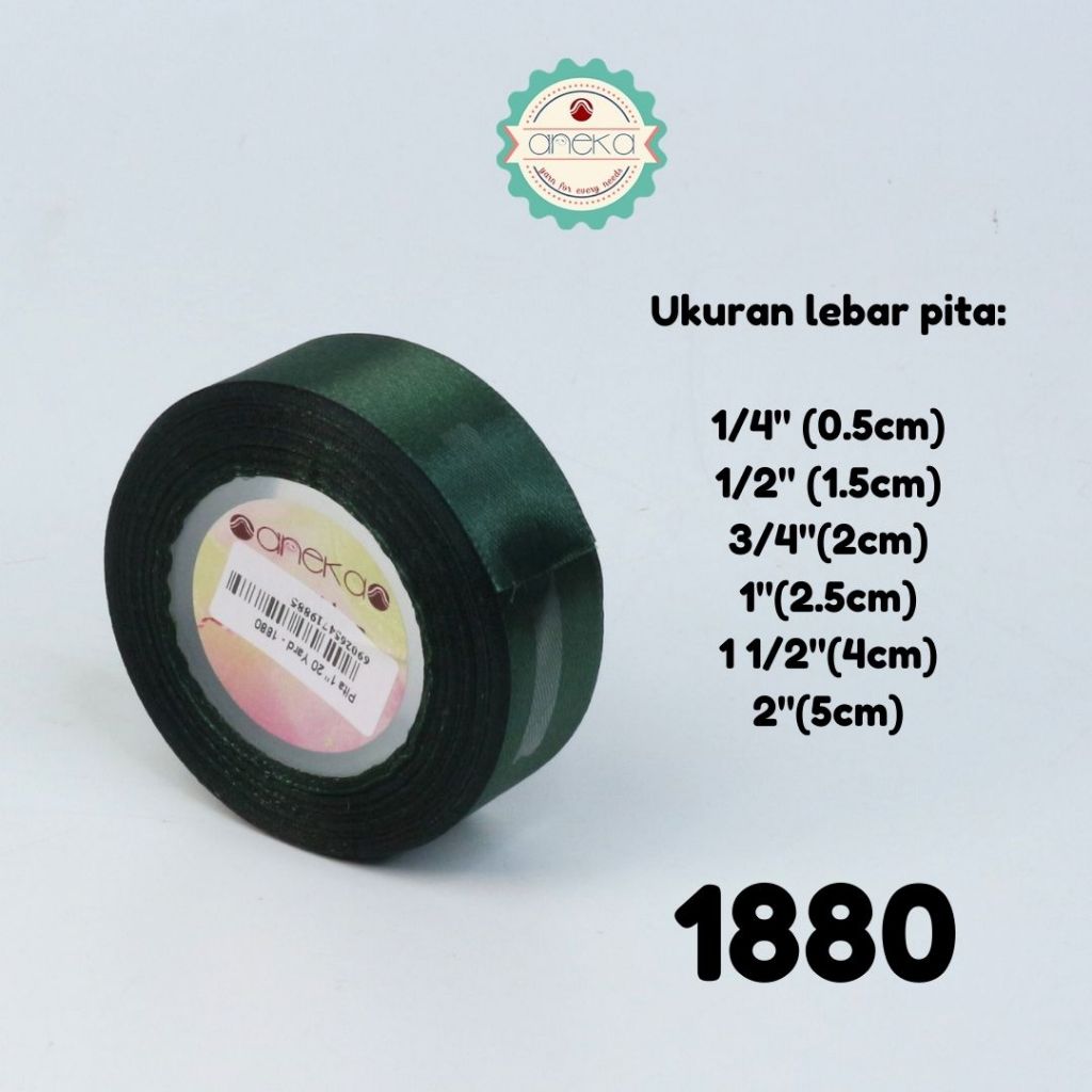KATALOG - [20 YARD / ROLL] Pita Satin / Satin Silk Ribbon 1 1/2"  - 4 cm