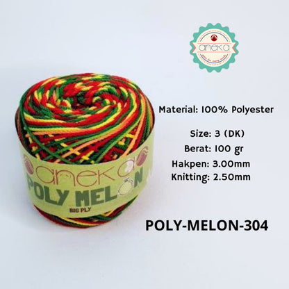 KATALOG - Benang Rajut Poly Melon Sembur / Polyester Crochet Knitting Yarn