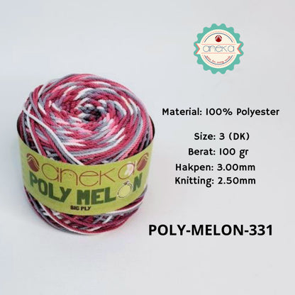 KATALOG - Benang Rajut Poly Melon Sembur / Polyester Crochet Knitting Yarn