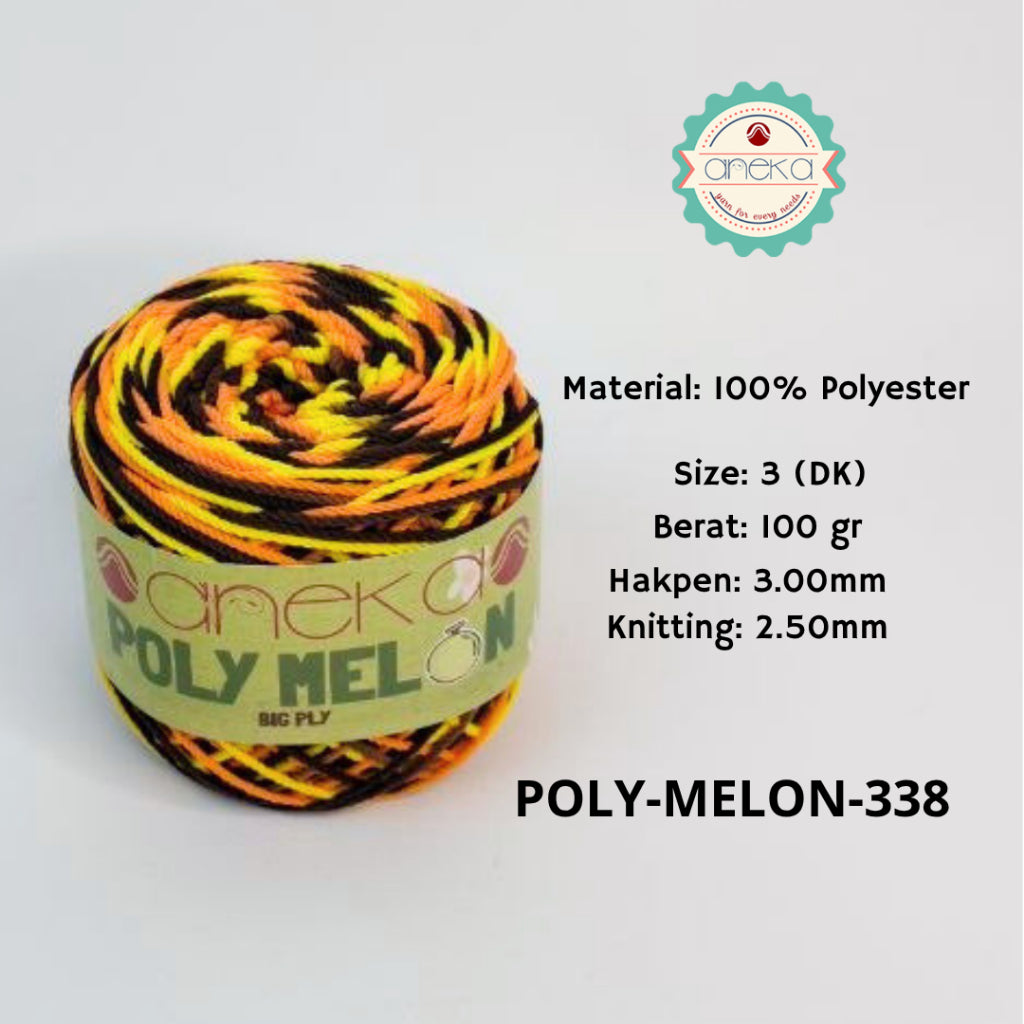 KATALOG - Benang Rajut Poly Melon Sembur / Polyester Crochet Knitting Yarn