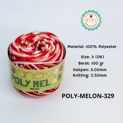 KATALOG - Benang Rajut Poly Melon Sembur / Polyester Crochet Knitting Yarn