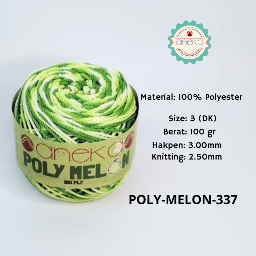 KATALOG - Benang Rajut Poly Melon Sembur / Polyester Crochet Knitting Yarn