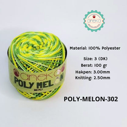 KATALOG - Benang Rajut Poly Melon Sembur / Polyester Crochet Knitting Yarn