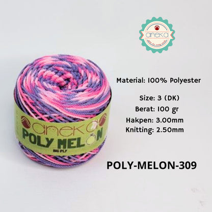 KATALOG - Benang Rajut Poly Melon Sembur / Polyester Crochet Knitting Yarn
