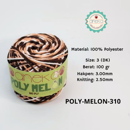 KATALOG - Benang Rajut Poly Melon Sembur / Polyester Crochet Knitting Yarn