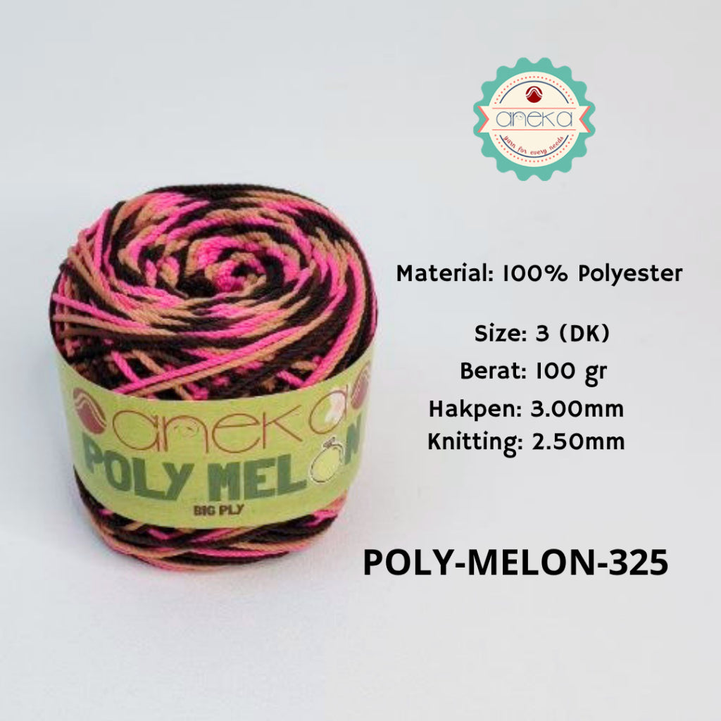 KATALOG - Benang Rajut Poly Melon Sembur / Polyester Crochet Knitting Yarn