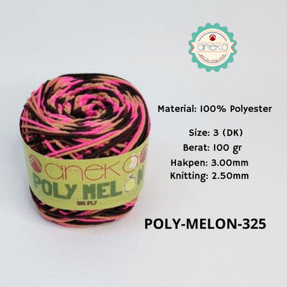 KATALOG - Benang Rajut Poly Melon Sembur / Polyester Crochet Knitting Yarn