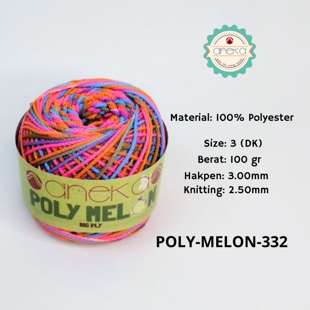 KATALOG - Benang Rajut Poly Melon Sembur / Polyester Crochet Knitting Yarn