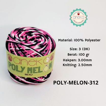 KATALOG - Benang Rajut Poly Melon Sembur / Polyester Crochet Knitting Yarn