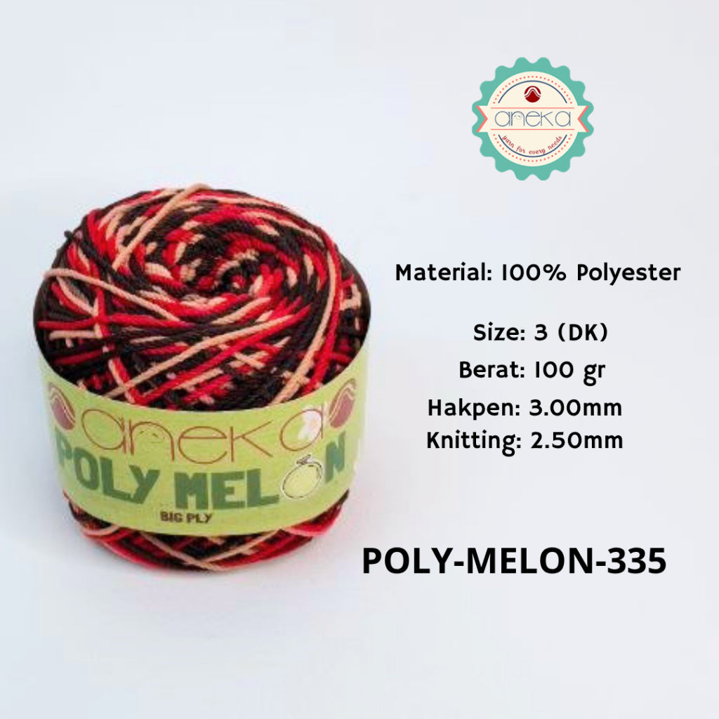KATALOG - Benang Rajut Poly Melon Sembur / Polyester Crochet Knitting Yarn