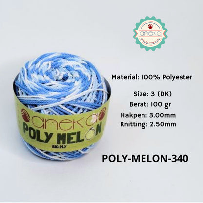 KATALOG - Benang Rajut Poly Melon Sembur / Polyester Crochet Knitting Yarn
