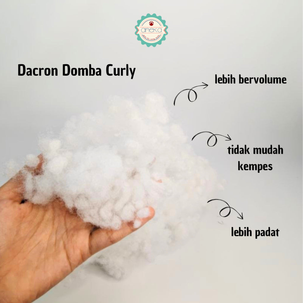 ANEKA - [100gr] Dakron Domba Curly SBH /  Dacron Ball