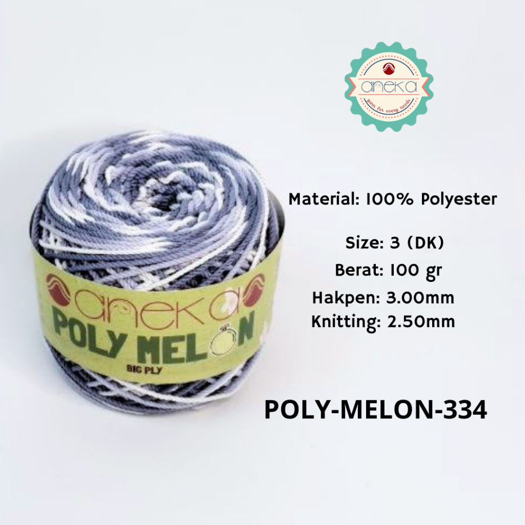 KATALOG - Benang Rajut Poly Melon Sembur / Polyester Crochet Knitting Yarn