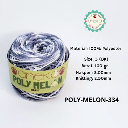 KATALOG - Benang Rajut Poly Melon Sembur / Polyester Crochet Knitting Yarn