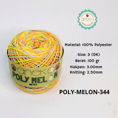 KATALOG - Benang Rajut Poly Melon Sembur / Polyester Crochet Knitting Yarn