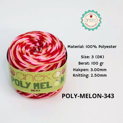KATALOG - Benang Rajut Poly Melon Sembur / Polyester Crochet Knitting Yarn