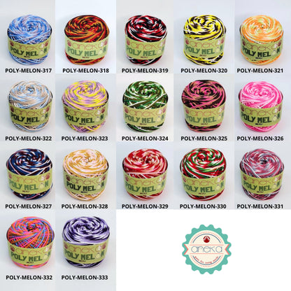 KATALOG - Benang Rajut Poly Melon Sembur / Polyester Crochet Knitting Yarn