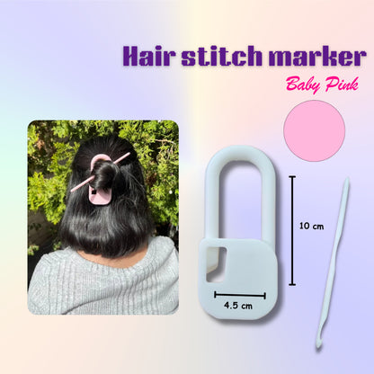 ANEKA - 3D Print Hair Pink Stitch Marker Accessories / Tusuk Konde Lucu / Aksesoris Rambut