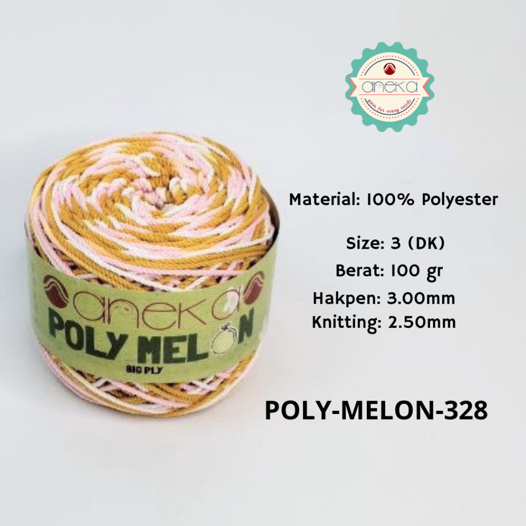 KATALOG - Benang Rajut Poly Melon Sembur / Polyester Crochet Knitting Yarn
