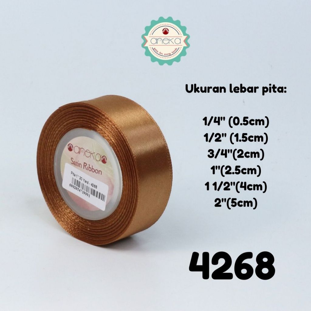 KATALOG - [20 YARD / ROLL] Pita Satin / Satin Silk Ribbon 1 1/2"  - 4 cm