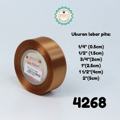 KATALOG - [20 YARD / ROLL] Pita Satin / Satin Silk Ribbon 1 1/2"  - 4 cm