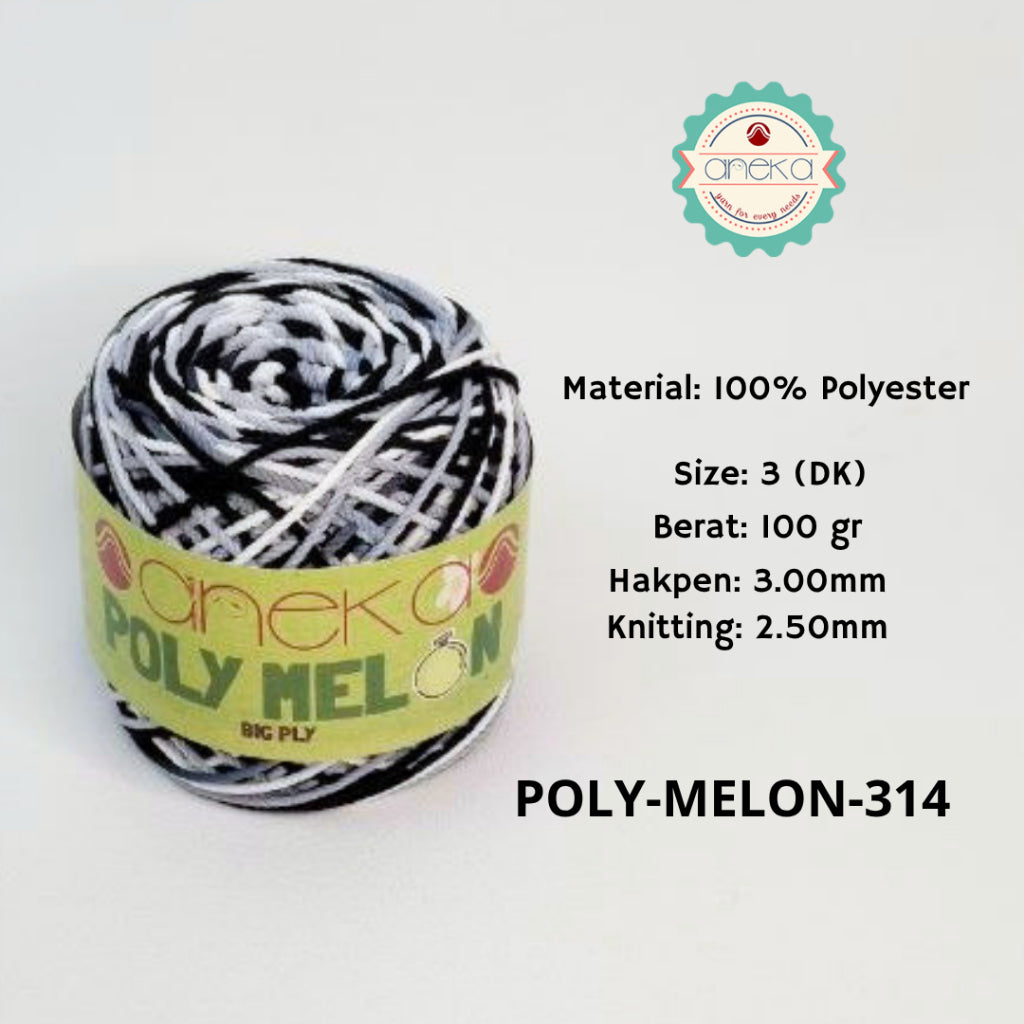 KATALOG - Benang Rajut Poly Melon Sembur / Polyester Crochet Knitting Yarn