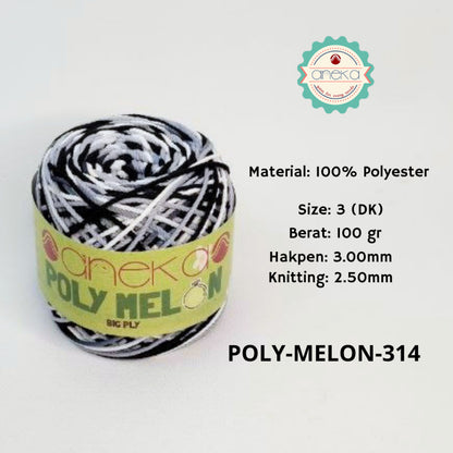 KATALOG - Benang Rajut Poly Melon Sembur / Polyester Crochet Knitting Yarn