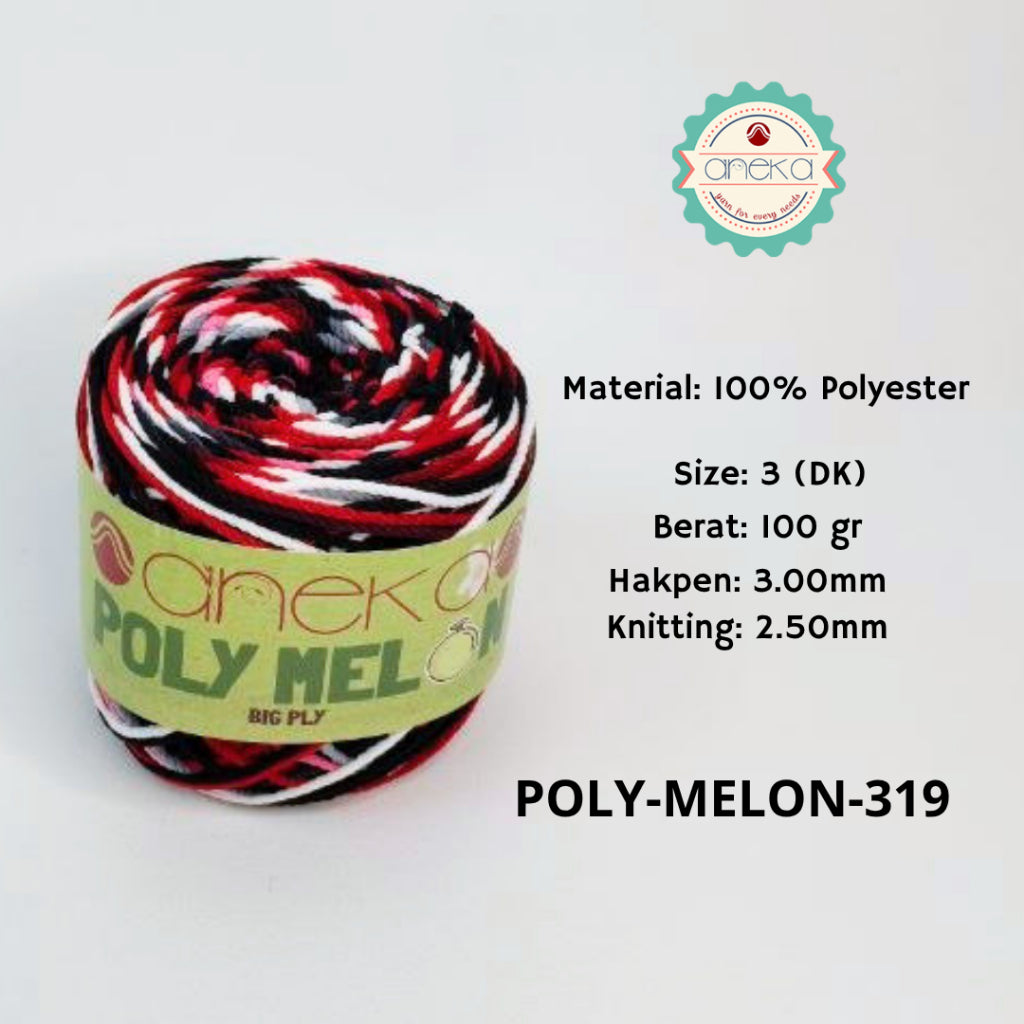 KATALOG - Benang Rajut Poly Melon Sembur / Polyester Crochet Knitting Yarn