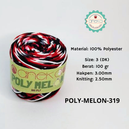 KATALOG - Benang Rajut Poly Melon Sembur / Polyester Crochet Knitting Yarn