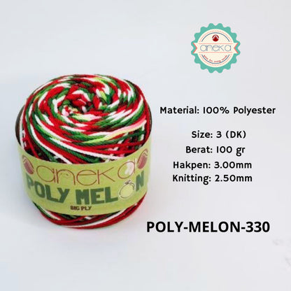 KATALOG - Benang Rajut Poly Melon Sembur / Polyester Crochet Knitting Yarn