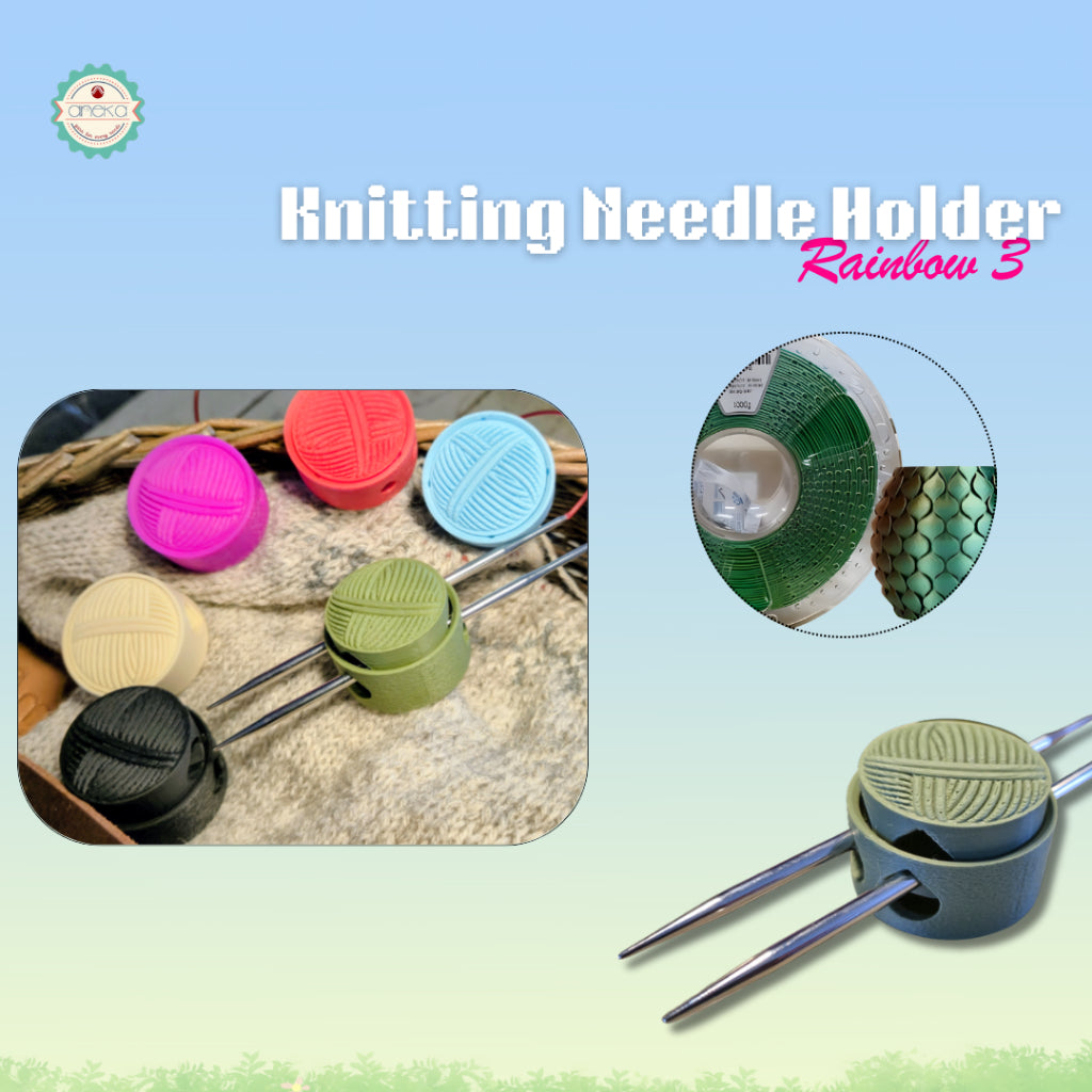 ANEKA - 3D Print Peralatan Rajut Knitting Needle Holder / Penyangga Jarum