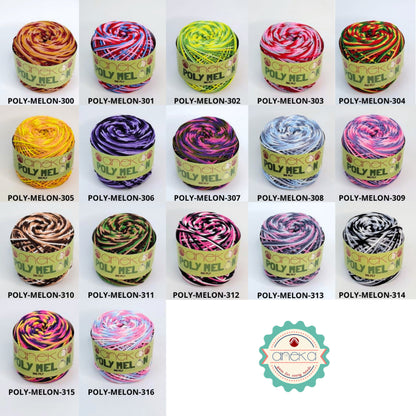 KATALOG - Benang Rajut Poly Melon Sembur / Polyester Crochet Knitting Yarn