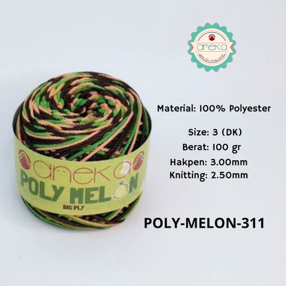 KATALOG - Benang Rajut Poly Melon Sembur / Polyester Crochet Knitting Yarn